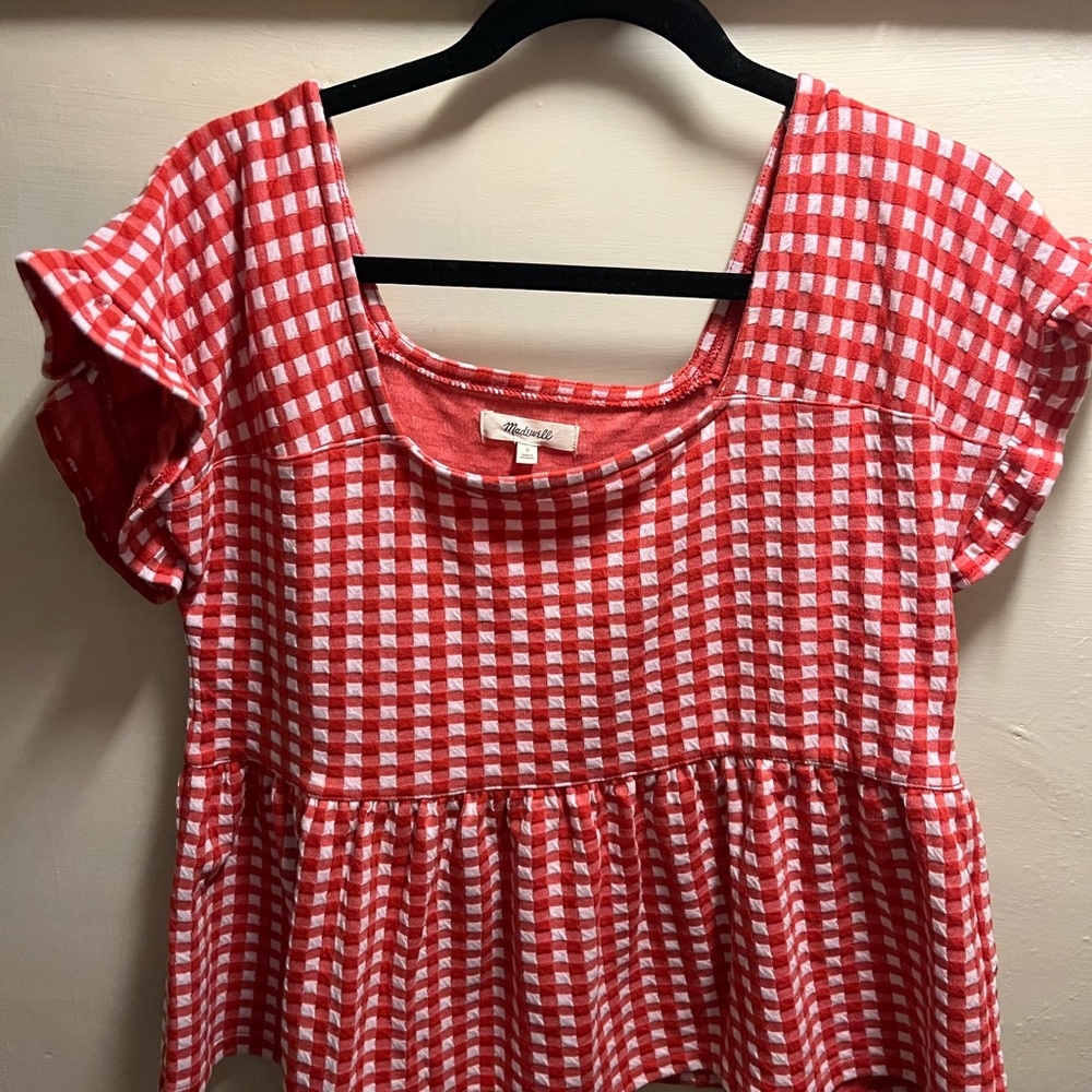 Madewell Gingham blouse